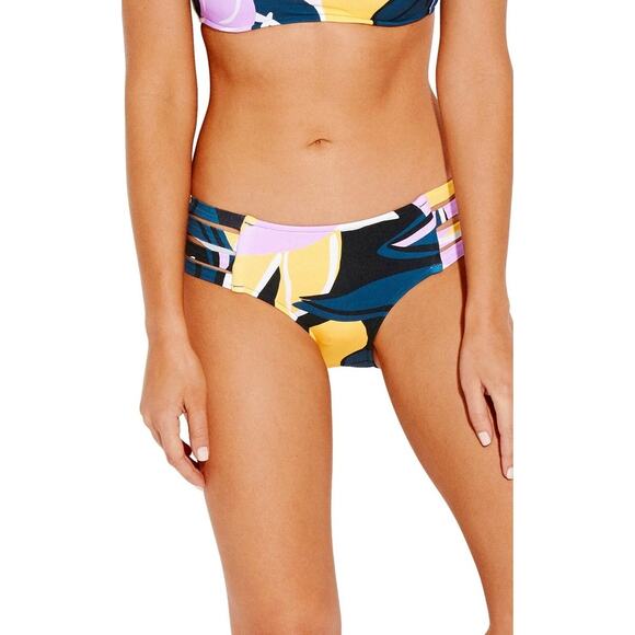 Seafolly Printed Multi Strap Hipster Bikini Bottom Size 6 NWT - Picture 1 of 6